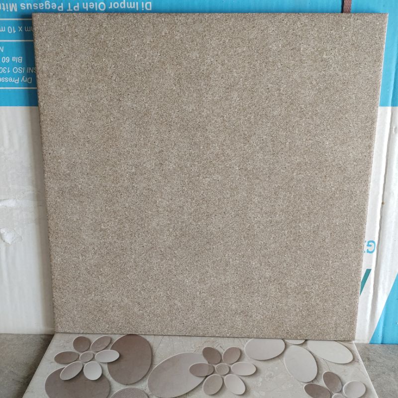 Keramik 40x40 MATT KASAR COKLAT SUSU