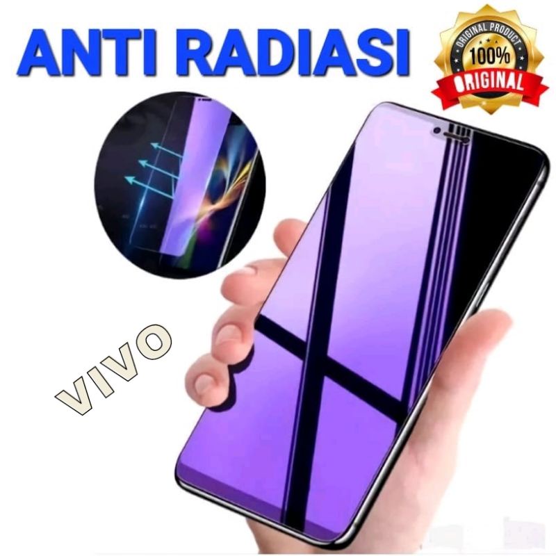 TEMPERED GLASS KACA 100D ORIGINAL 100%  ANTI RADIASI BLUE SCREEN Vivo V17 V20 Pro V21 S1 Z1 FREE MASKER