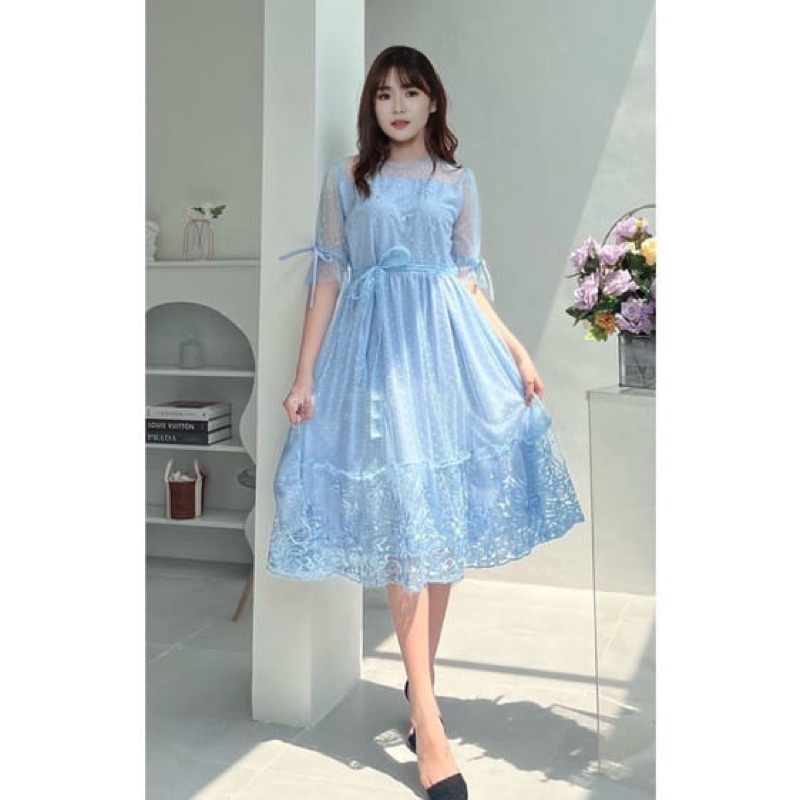 DRESS WENDY PESTA  NATAL A-LINE KOREAN LOOK MEWAH PREMIUM / MAXI DRESS WANITA WINDY FASHION CASUAL TRENDY