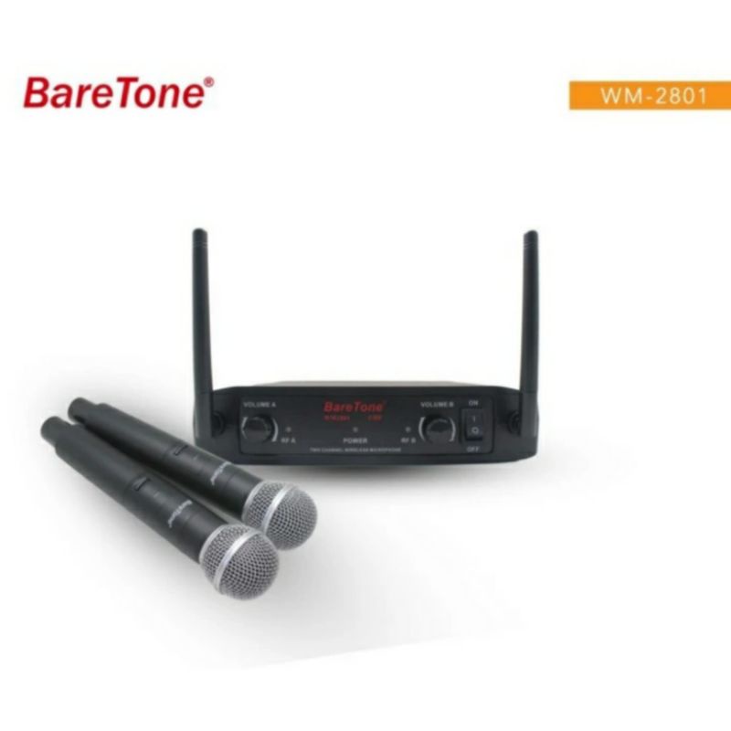 mic wireless original baretone wm 2801 microphone mic wireless karaoke