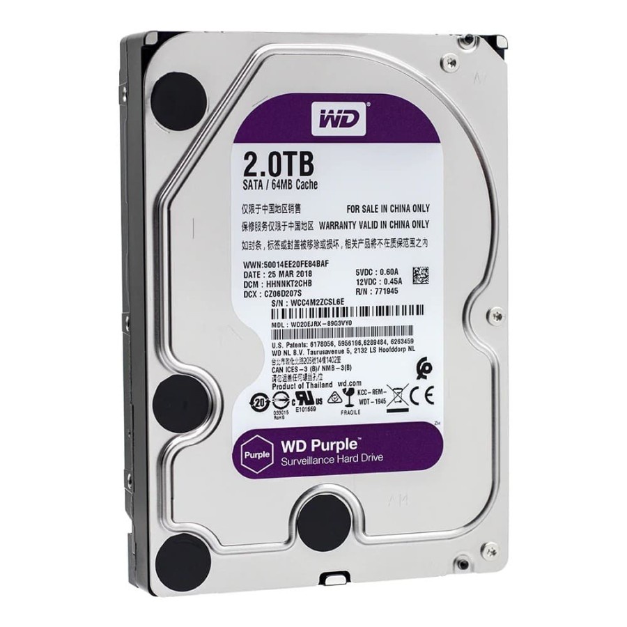 Hardisk 3.5&quot; WD Purple 2TB CCTV