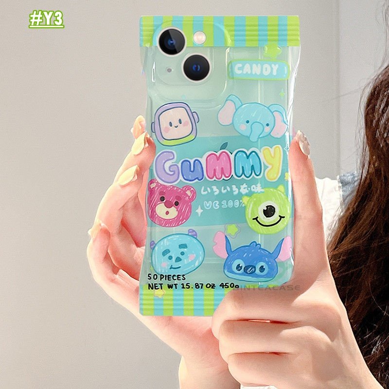 Realme 10 C35 C33 C31 C30 Realme 9i 6i 5s 5i 7i C15 C12 C25 RealmeC21Y C25Y C11 2021 C20 C3 C1 Kuromi Monster Kecil Gummy Kemasan Tas Soft TPU Phone Case Binteacase