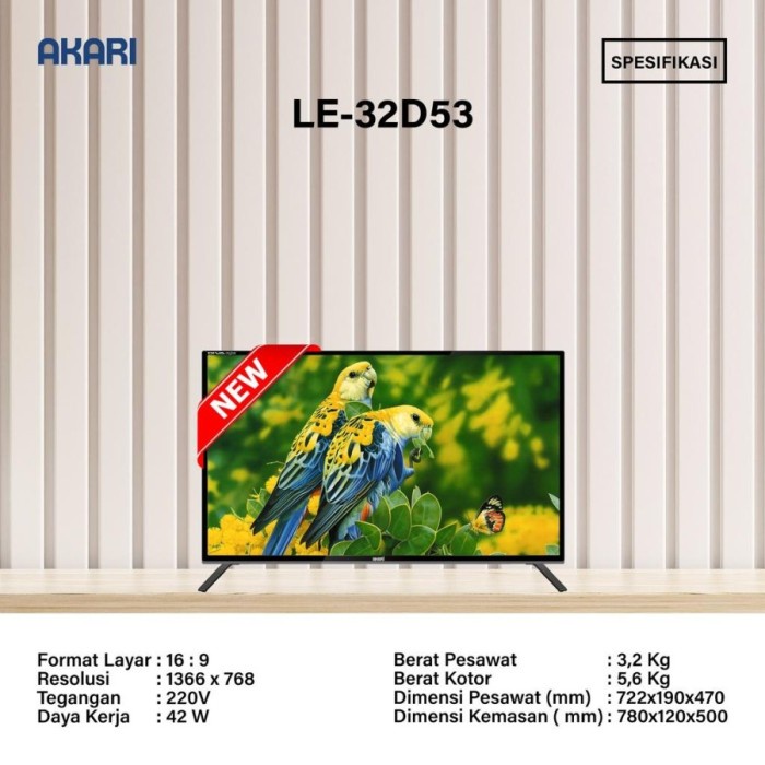 Akari LED TV Digital TV LE-32D53 32inch