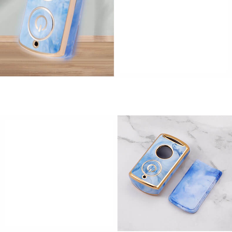 Case Remote Kunci Motif Marmer Untuk Yamaha Motor / Y16ZR / NVX155 / AEROX155 / XMAX300 / AERO155 / Y16