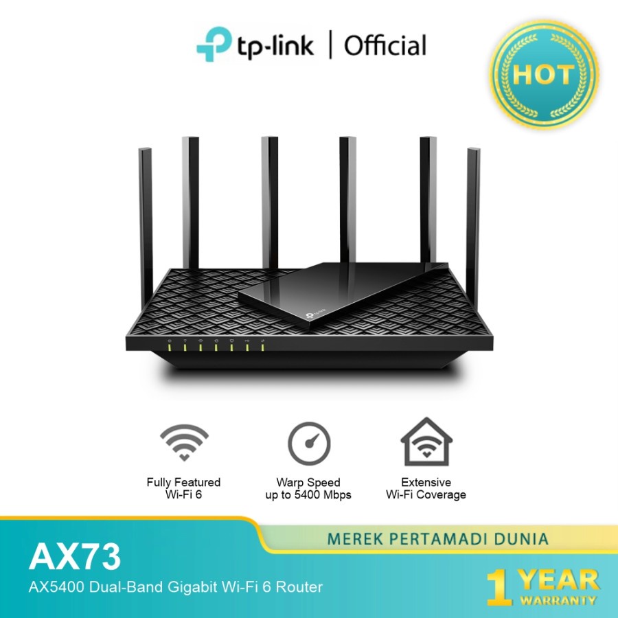 TP-Link Archer AX73 AX5400 Dual-Band Gigabit Wi-Fi 6 Router TPLINK