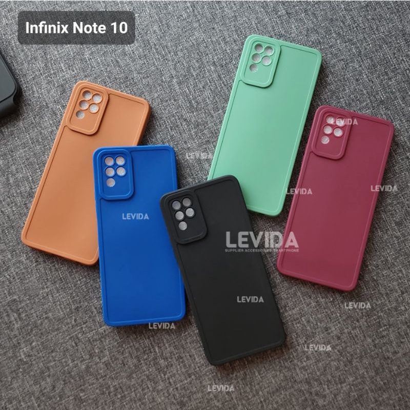 Case Infinix Note 10 Infinix Note 10 Pro Case Pro Kamera Case Slim BlackMatte Silikon Warna Infinix 