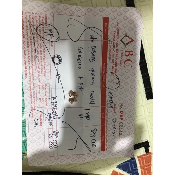 anting emas,preloved