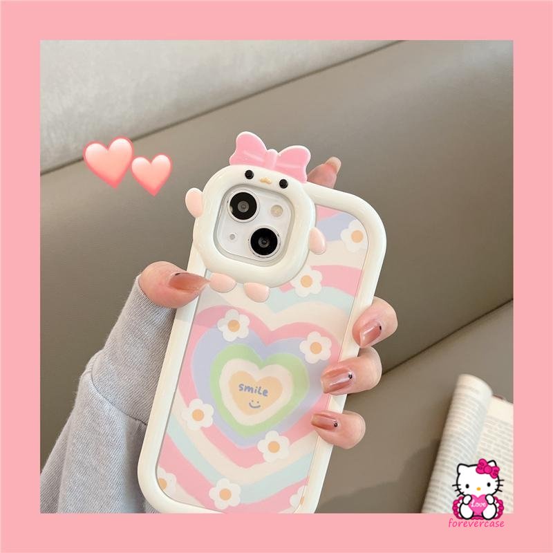 Soft Case Motif Hati 3D Untuk iPhone 11 7 8 6 6s 14 Plus XR 13 12 11 14 Pro Max 7 Plus X XS Max SE 2020 11 Pro Max