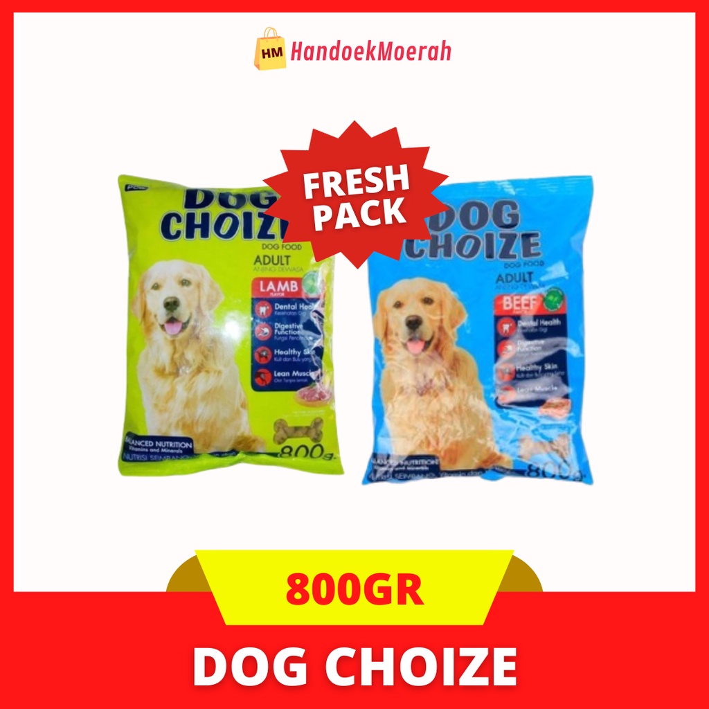 (Freshpack) Makanan Anjing Kering DOG CHOIZE 800 Gram / Dry Dog Food Murah