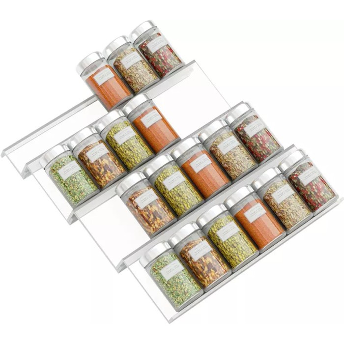 ORGANIZER BUMBU DAPUR SERBAGUNA AKRILIK - RAK KITCHEN SPICE ACRYLIC