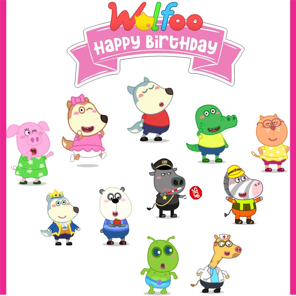 

BIGBAG TOPPER CAKE ULANG TAHUN / HIASAN KUE WOLFOO