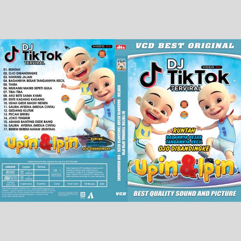 Kaset Video Lagu Dj Upin & Ipin Runtah, Ojo Dibandingke