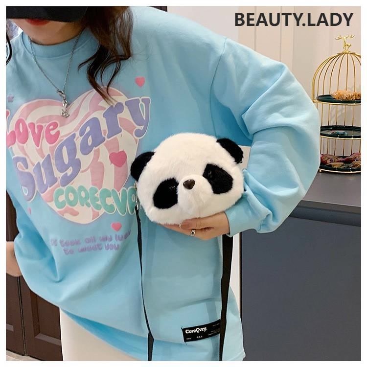 BAO066 Tas boneka mewah tas panda lucu baru Tas Anak Tas HP Tas Perempuan Hadiah ulang tahun