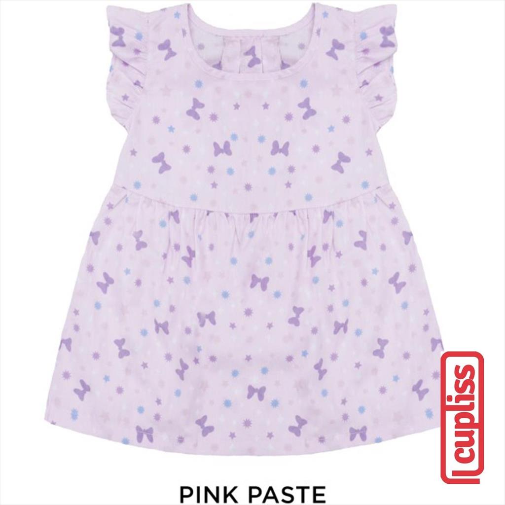 Pink Paste Little Palmerhaus Frill Dress Frosty Mickey Dress Anak