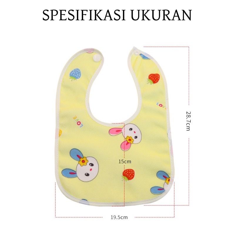 1234OS - Crystal Waterproof Bib / Slabber Bayi Waterproof / Celemek Bayi Anti Air / Celemek Makan Bayi / Slabber Bayi / Handuk Liur Bayi / Baby Bibs