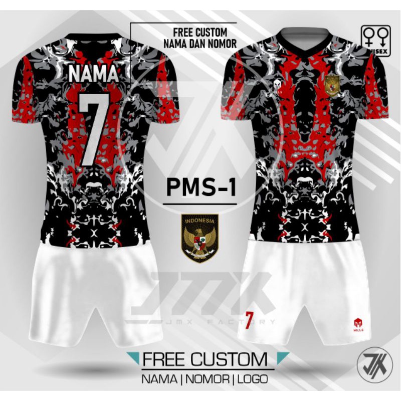 Jersey setelan timnas Indonesia gratis nama dan logo Jersey Timnas setelan Jersey baju timnas Indone