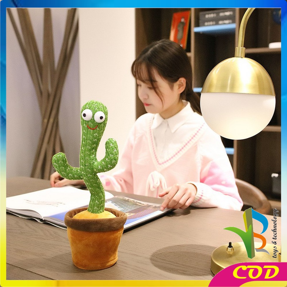 RB-M179 Mainan Kaktus Bergoyang Dancing Cactus Boneka Kaktus Goyang dan Bicara Kaktus Joget Ngomong