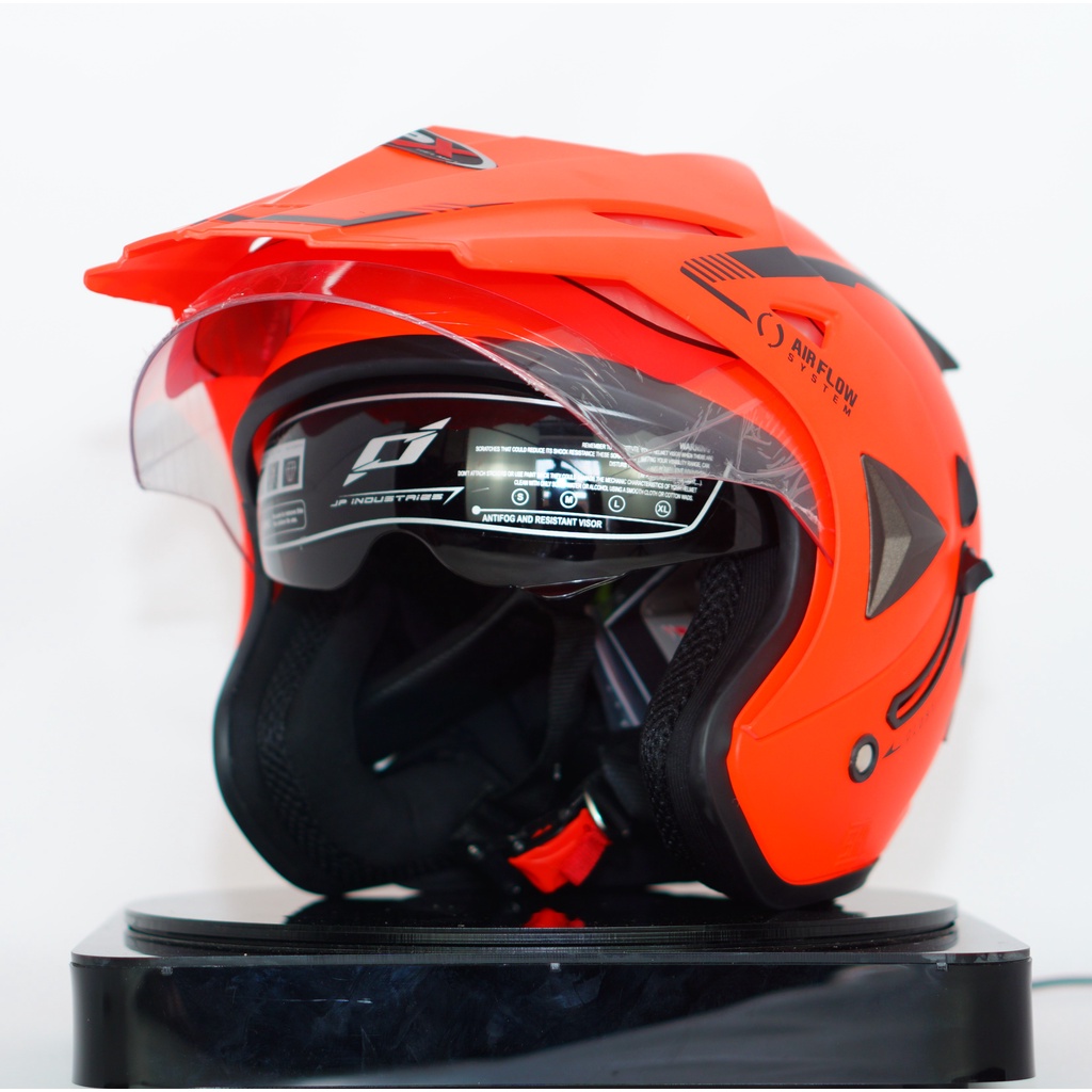 HELM JPX SUPERMOTO SOLID ORIGINAL SEMI CROSS HALF FACE STANDARDT SNI DOT REMAJA DEWASA PRIA WANITA B