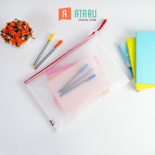 

Filling Cabinet Ataru Pouch Travel Mesh Zipper A4 - Oranye