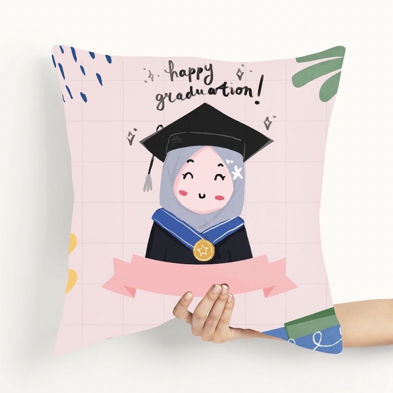 BANTAL GRADUATION / BANTAL FOTO PRINTING / BANTAL CUSTOM PRINTING / BANTAL WISUDA / HADIAH WISUDA