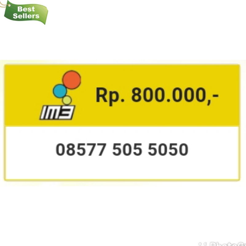 Kartu perdana nomor cantik im3 seri 505 5050 bmi10
