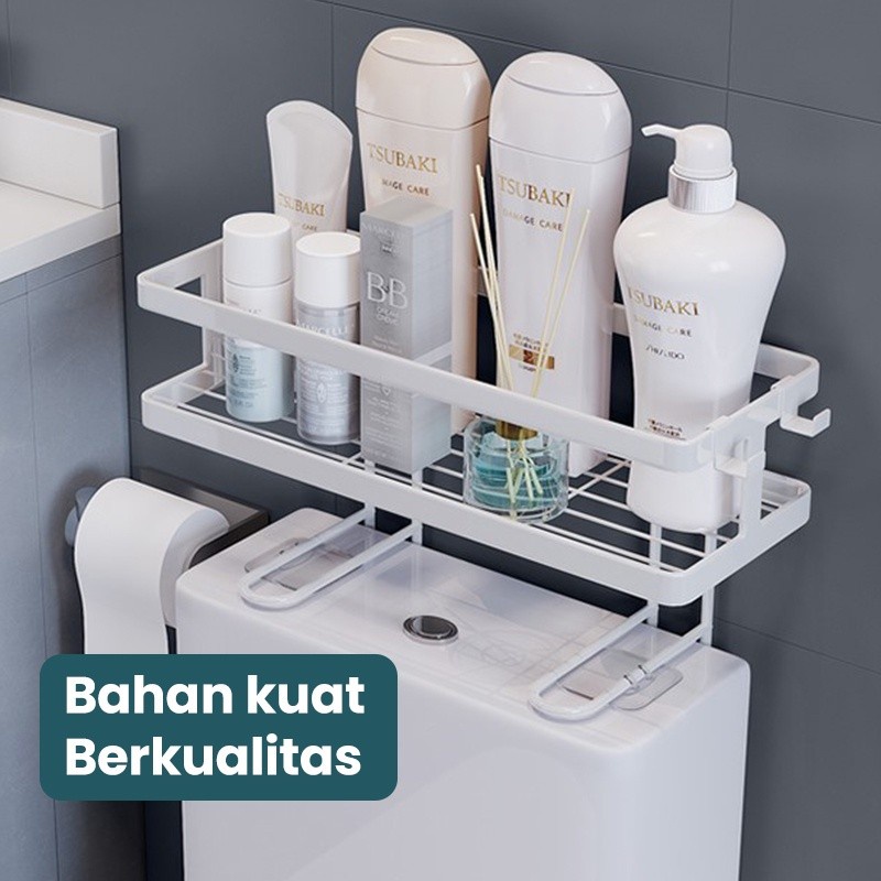 HBM Rak Toilet Closet WC Rak Kamar Mandi Tempel Tempat Gantung Anti Karat