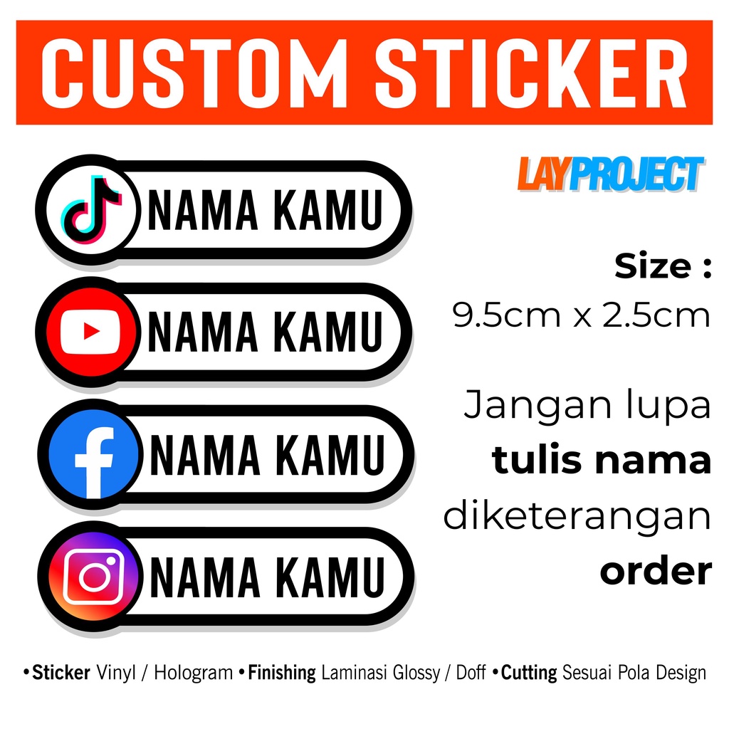 

Custom Sticker Nama Sosmed Stiker Costum User Sosial Media