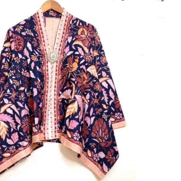 ATASAN BLOUSE BATIK TIGA NEGERI BATWING - Krem, S