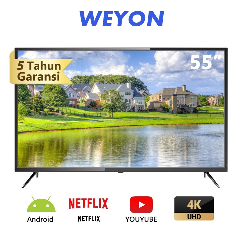 WEYON TV Smart TV 55 inch 4K UHD Ready Televisi (WY-S55)