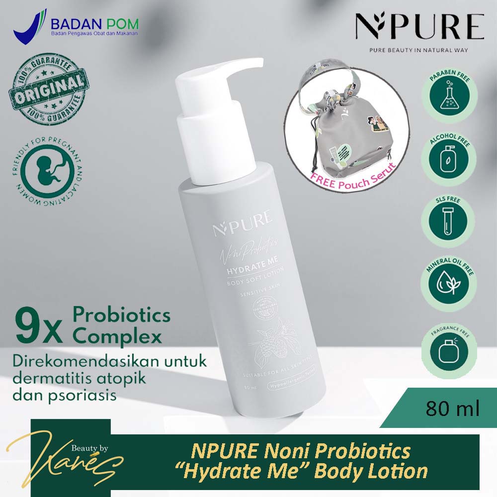 Jual NPURE NONI PROBIOTICS HYDRATE ME BODY SOFT LOTION BADAN DERMATITIS