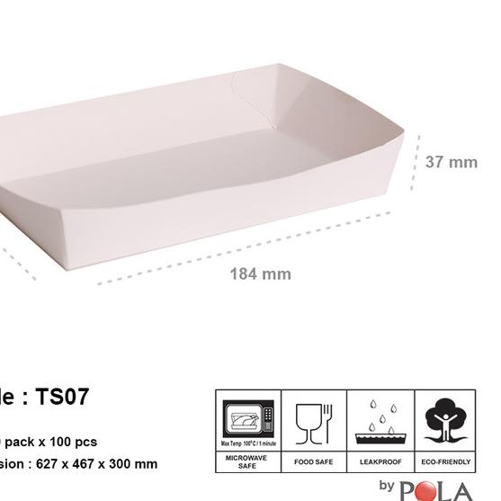 

paper tray murah/ piring kertas murah LARGE ( TS07 ) 100 pcs