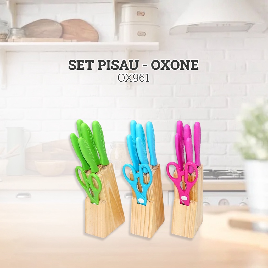 Satu set pisau dapur cantik oxone ox 961