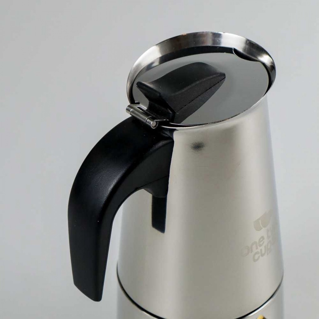 Teko Pembuat Kopi Moka Pot Stainless Espresso Coffee Maker 300ml