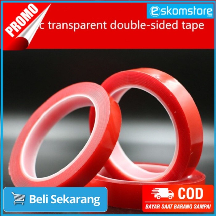 

Perekat Double Tape Acrylic Adhesive No Trace Sticker 25 mm x 3m-J4702