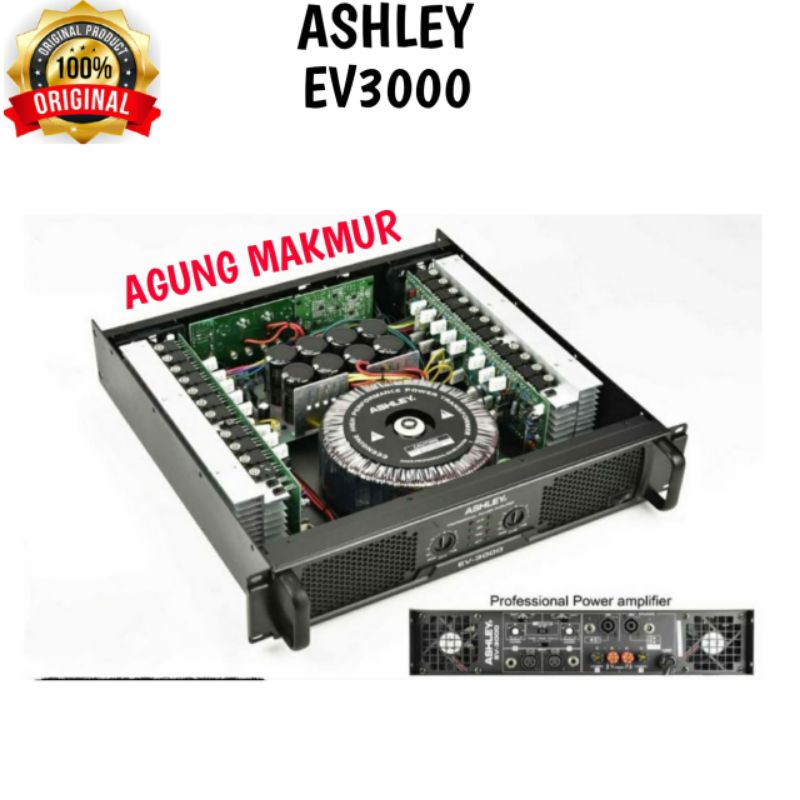 Power Ashley EV3000 Original - Power Amplifier Ashley EV 3000 Original - Ashley EV-3000