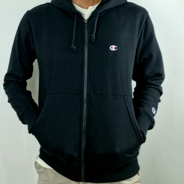 Pullover Basic Zip Sweat Hoodie Champion Original JP-Market (C3-Q106) - Off-White, XL