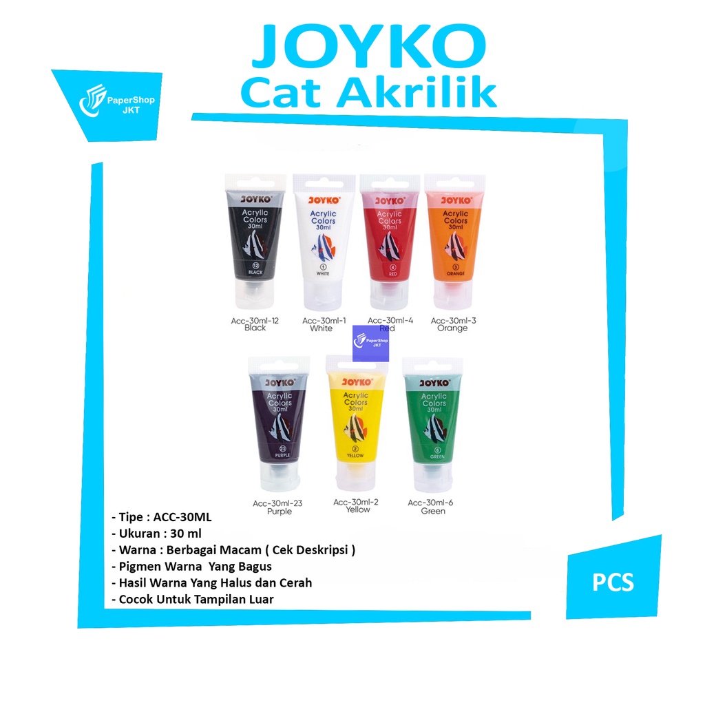 

JOYKO - Cat Akrilik Acrylic Colors ACC-30ML Warna - Pcs