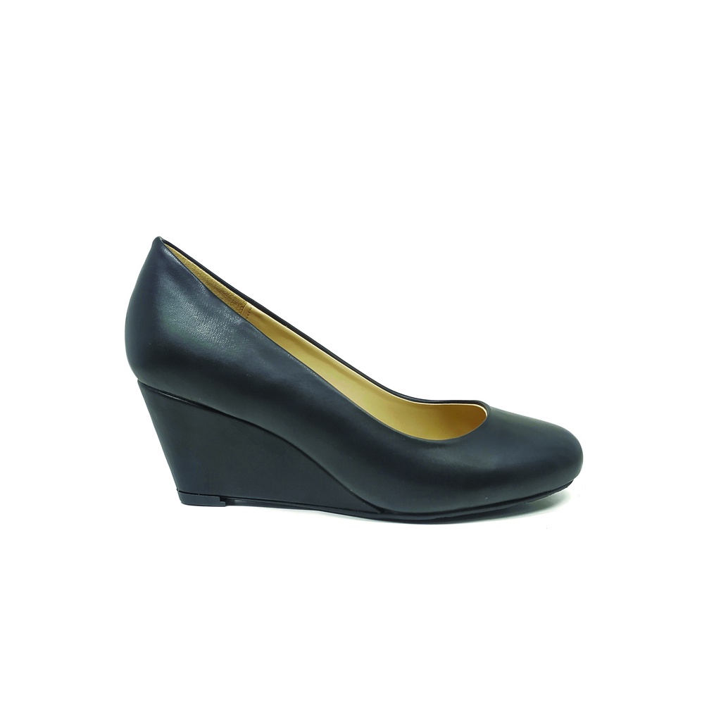 Workswell Sepatu Kerja Wanita Wedges 7cm Kode 6506 Hitam Doff