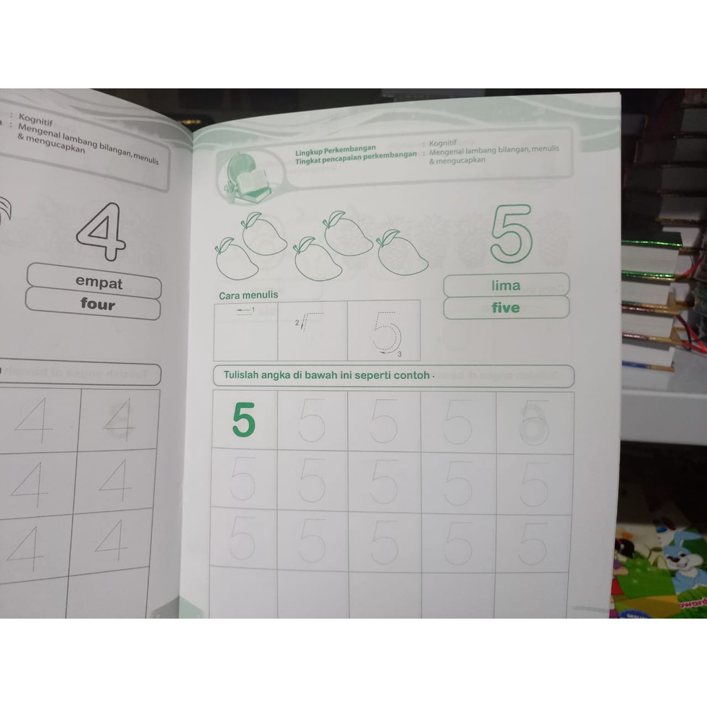 Buku TK Paud Aktif Berlatih dan Aktif Pintar Paket Isi 6 Buku (Lingkar Media)