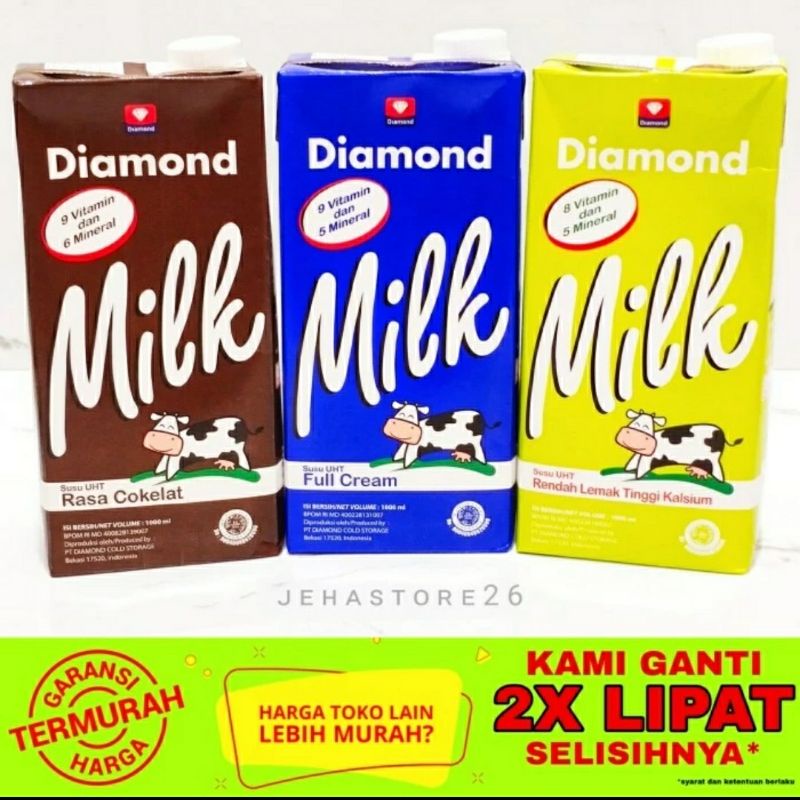 

⭐SUSU UHT⭐ Diamond Milk 1L / 1000mL