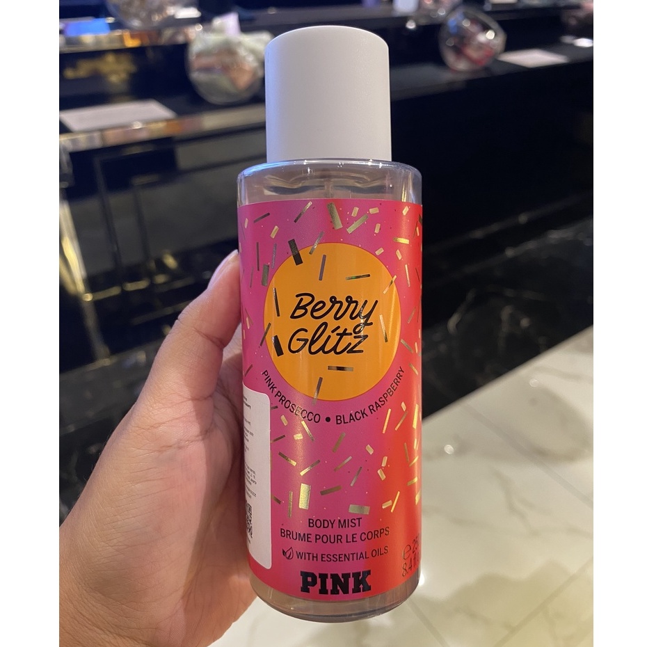 VS Victoria's Secret Pink Berry Glitz Body Mist 250ml Original Store SALE