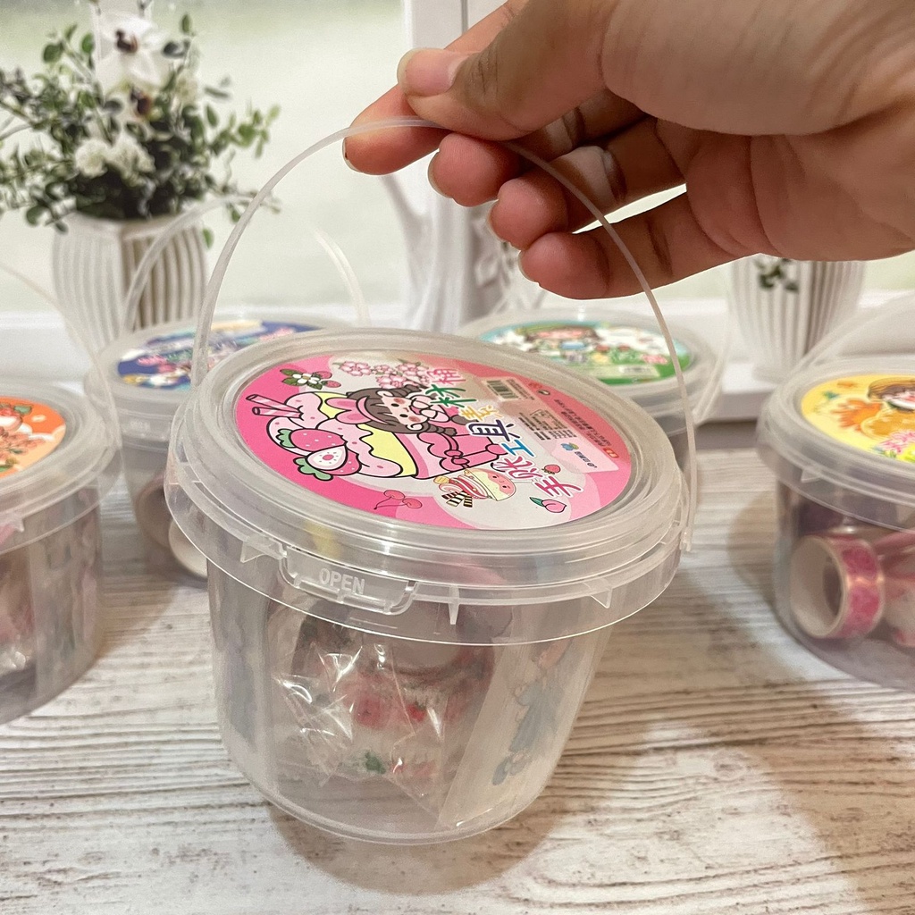 

Paket Sticker Label Pinset Washi Tape Finger Protector + Free Bucket - WD-M613 WARNA WARNI- cute girl kado unik bungkus gambar hadiah sovenir alat tulis kerja sekolah kantor lucu