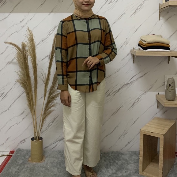 RMY NEW RILLEY - Kemeja Basic Lina Atasan Shirt Wanita Muslimah