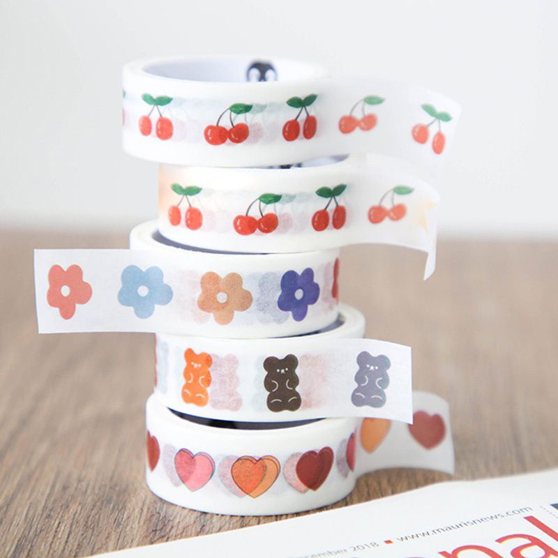 

KIYOWO 7 DESAIN SALT AND SWEET Washi Tape Decor Masking Tape DIY Scrapbook