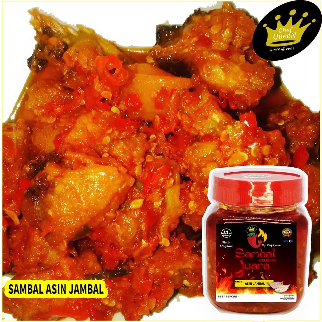 

EAT Sambal ASIN JAMBAL Chef Queen TERMURAH Sambel Baby Cumi / Sambal Pete / Sambal Jengkol / Sambel Asin Jambal / Sambal Teri Medan / Sambel Ayam Suir / Sambal Cabe Hijau Teri / Sambal Cakalang Tongkol / Sambal Paru Sapi / Sambal Bawang Pedas