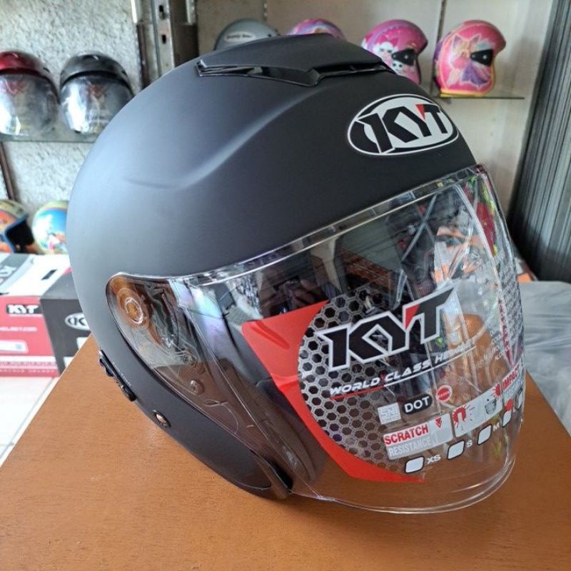 HELM KYT KYOTO BLACK DOFF ORIGINAL