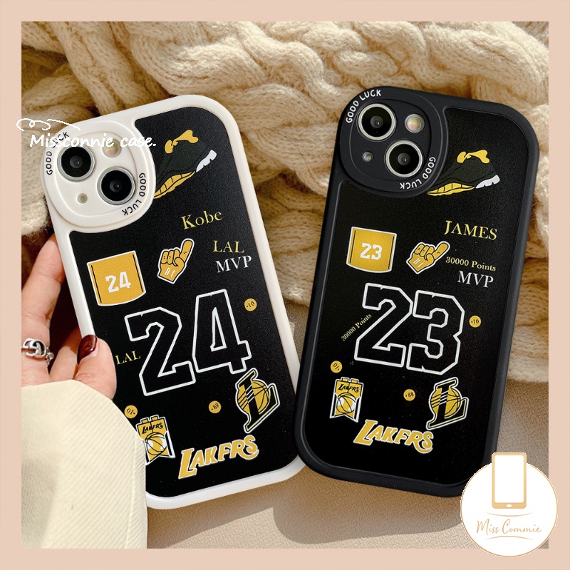 Case Untuk Samsung A03s A04 A32 A14 A22 A73 A04s A50s A30s A12 A23 A50 A53 A13 A21s A52s A33 A11 A20s A72 A03 A52 A02s A31 A10s A71 A51 Trendy N.B.A Lakers Kobe James Label Soft Case