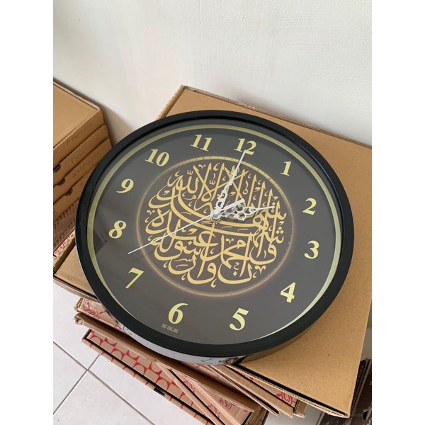 Jam dinding kaligrafi mewah 30CM besar