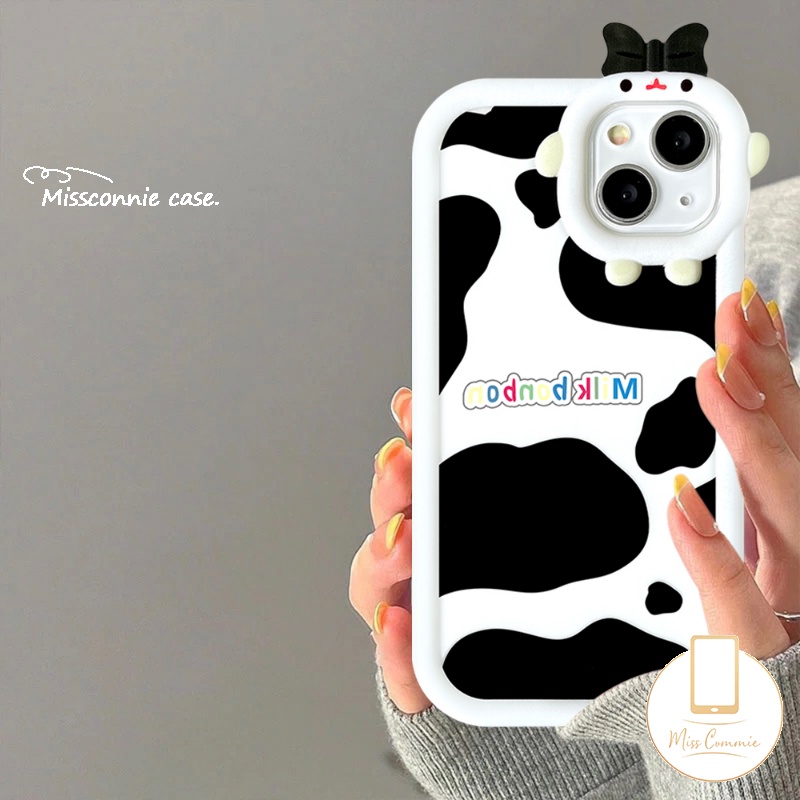 Case Motif Sapi Fashion Samsung A14 A12 A04 A13 A21s A03 A04s A32 A03s A53 A04E A73 A52 A51 A52s A23 A50 A22 A71 A30s A11 A31 A33 A02s A53 A50s 3D Bow Monster Lens Soft Case