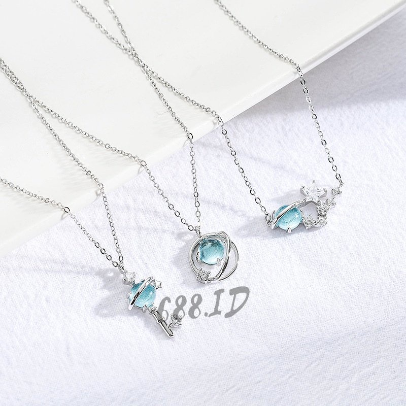 Kalung Wanita Korea Liontin Planet Bintang Korean Fashion Necklace Crystal Clavicle NL 01